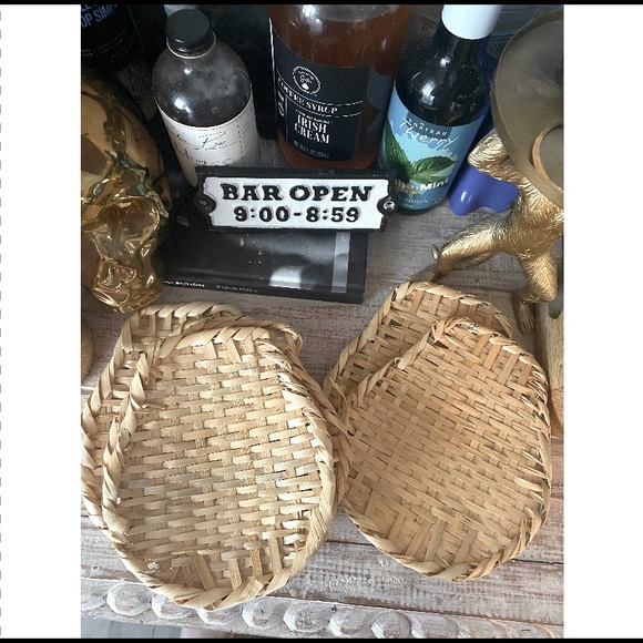 6 Seagrass woven coasters - Picture 4 of 4